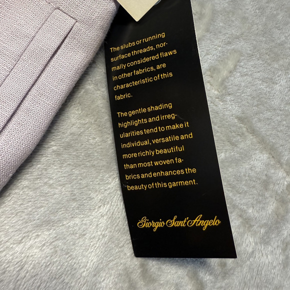 Giorgio Sant' Angelo Linen Blend Tan Wide Leg High-Waisted Dress Pants Size 16 - Picture 12 of 15